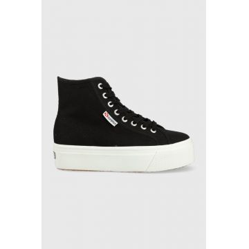 Superga tenisi femei, culoarea negru