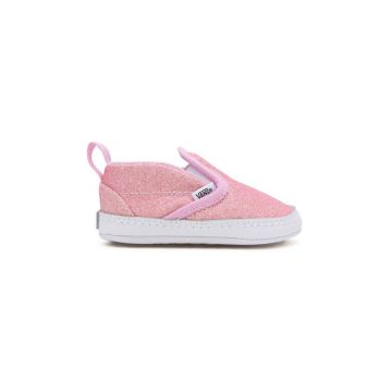 Vans tenisi copii Slip-On V Crib culoarea roz