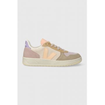 Veja sneakers din piele V-10 culoarea bej VX0302908