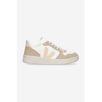 Veja sneakers din piele V-10 culoarea: bej VX053123