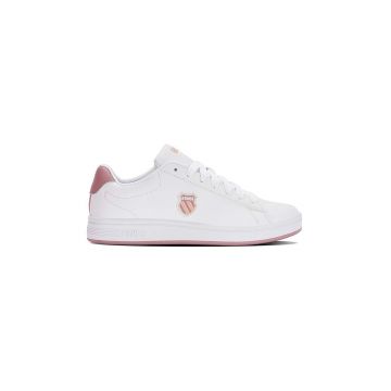 K-Swiss sneakers din piele COURT SHIELD culoarea alb