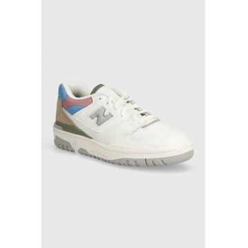 New Balance sneakers din piele 550 culoarea alb, BB550PGA