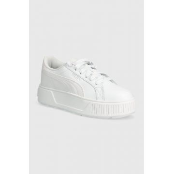 Puma sneakers din piele Karmen L culoarea alb 393802