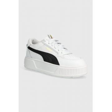 Puma sneakers din piele Karmen Rebelle culoarea alb 387212