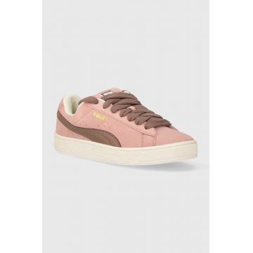 Puma sneakers din piele Suede XL culoarea roz 396402