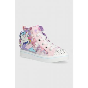 Skechers tenisi copii TWI-LITES 2.0 ENCHANTED UNICORN culoarea roz