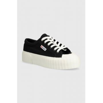 Superga tenisi 2631 STRIPE PLATFORM femei, culoarea alb, S5111SW