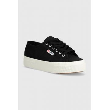 Superga tenisi 2740 PLATFORM femei, culoarea alb, S21384W