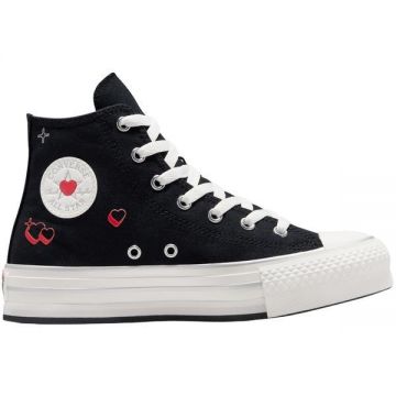 Tenisi femei Converse Chuck Taylor All Star Eva Lift Platform Y2k Heart A09121C, 36, Negru