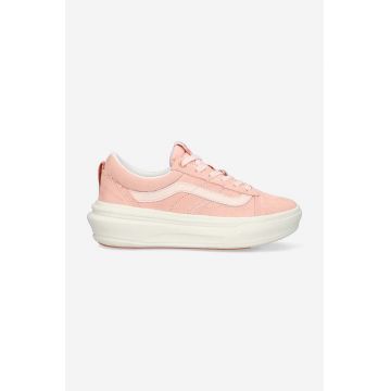 Vans teniși Old Skool Overt Plus femei, culoarea roz VN0005WJ448-pink