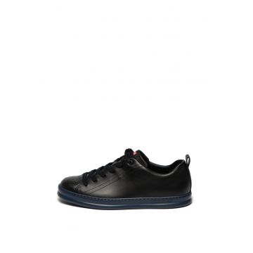 Pantofi sport de piele cu varf rotunjit
