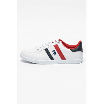 Pantofi sport de piele ecologica cu detaliu logo Santo