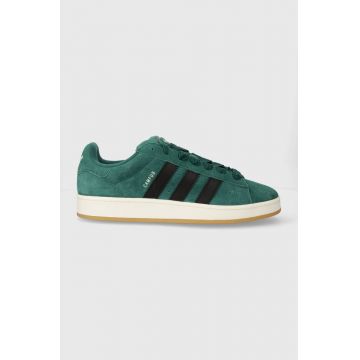 adidas Originals sneakers din piele întoarsă Campus 00s culoarea verde, IF8763