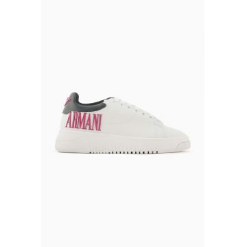 Emporio Armani sneakers din piele culoarea alb, X3X024 XR127 C682