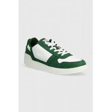 Lacoste sneakers din piele T-Clip Contrasted Leather culoarea verde, 47SMA0070