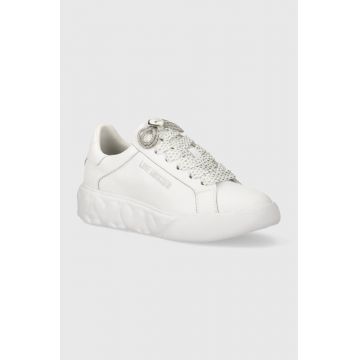 Love Moschino sneakers din piele culoarea alb, JA15554G0IIA0100