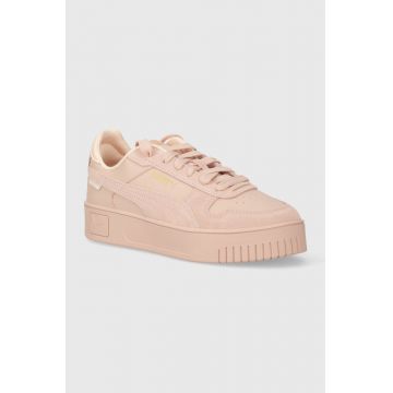 Puma sneakers din piele Carina Street SD culoarea roz, 395093