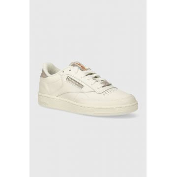 Reebok Classic sneakers din piele Club C 85 culoarea bej, 100074162