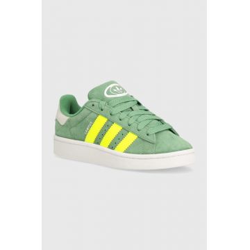 adidas Originals sneakers din piele intoarsă Campus 00s culoarea verde, IF3967