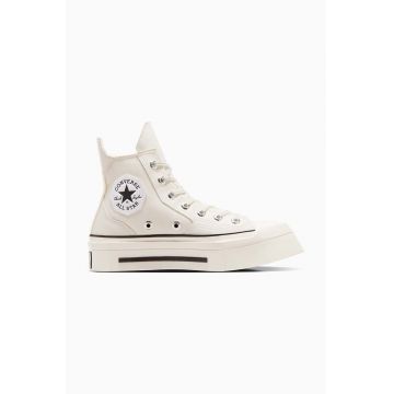 Converse teniși Chuck 70 De Luxe Squared HI culoarea bej, A06436C