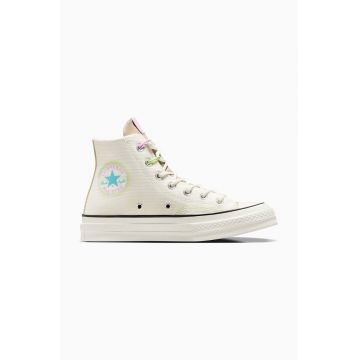 Converse tenisi Chuck 70 femei, culoarea alb, A09832C