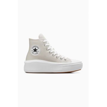 Converse tenisi Chuck Taylor All Star Move femei, culoarea gri, A07579C