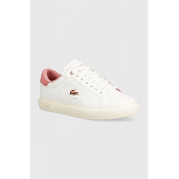 Lacoste sneakers din piele Powercourt Leather culoarea alb, 47SFA0081