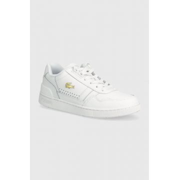 Lacoste sneakers din piele T-Clip Leather culoarea alb, 47SFA0060