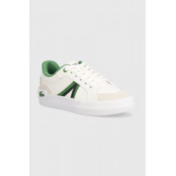 Lacoste sneakers pentru copii Vulcanized sneakers culoarea alb