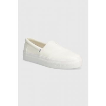 Toms tenisi Alp Fenix Platform Slip On femei, culoarea alb, 10019805