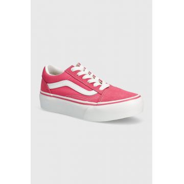 Vans tenisi copii UY Old Skool Platform culoarea roz