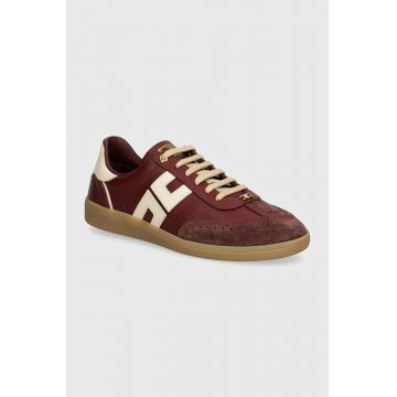 Elisabetta Franchi sneakers din piele culoarea bordo, SA55G46E2