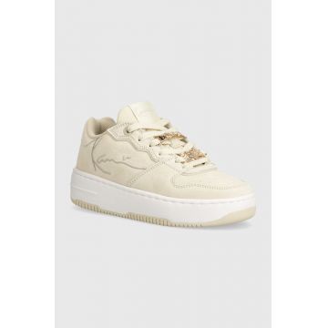 Karl Kani sneakers din piele intoarsă 89 Logo PRM culoarea bej, 1184043 KKFWW000261