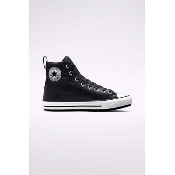 Converse teniși de piele Chuck Taylor All Star Berkshire culoarea negru