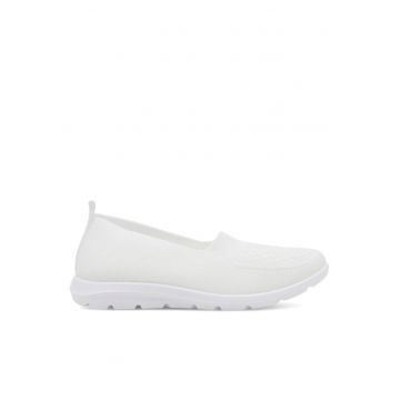 Pantofi sport dama -  Textil - Alb