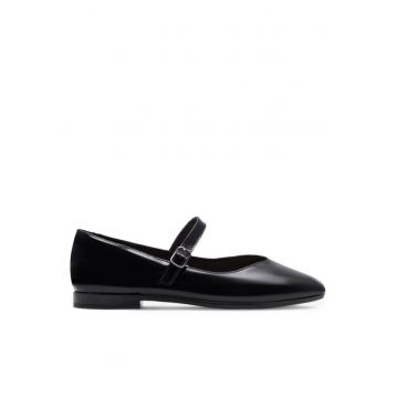 Pantofi sport  din piele naturala - pentru dama - in nuanta de negru