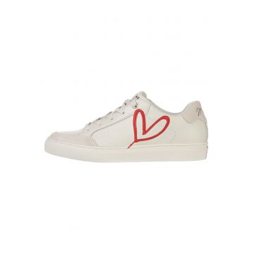 Sneakers - Side Street - Lonely Heart 177983-WRD - Alb Sneakers - Side Street - Lonely Heart 177983-WRD - Alb