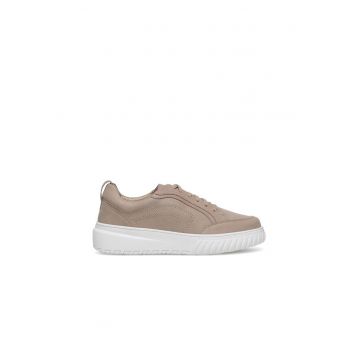 Pantofi sport dama -  590559 - Piele nabuc - Bej -