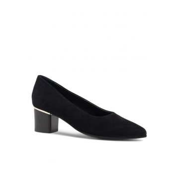 Pantofi sport pentru dama  negri - din piele naturala