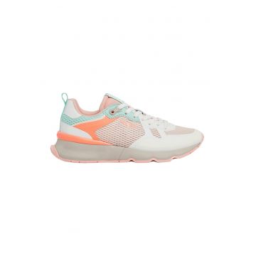 Pantofi sport colorblock cu insertii de plasa