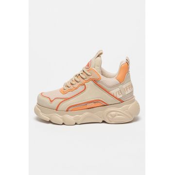 Pantofi sport cu aspect masiv si insertii din plasa Cld Chai