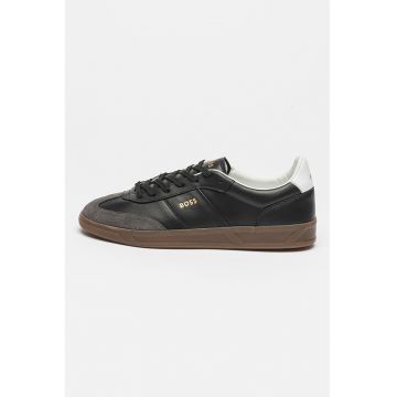 Pantofi sport de piele cu garnituri de piele intoarsa Brandon