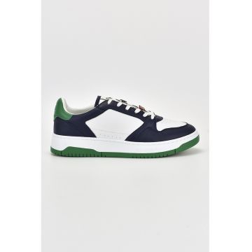 Pantofi sport de piele cu model colorblock si garnituri din material sintetic