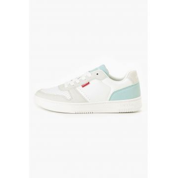 Pantofi sport de piele ecologica cu aspect contrastant