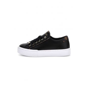 Pantofi sport de piele ecologica cu logo