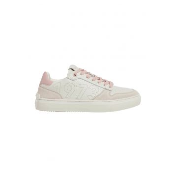 Pantofi sport low-cut cu garnituri de piele intoarsa