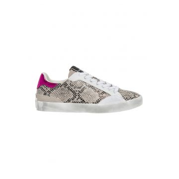 Pantofi sport low-cut cu garnituri imprimate
