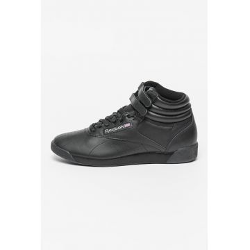 Pantofi sport mid-high de piele si piele ecologica