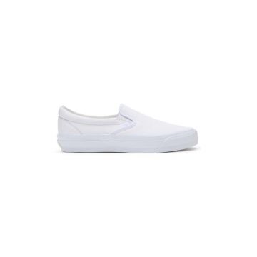 Vans tenisi de piele Premium Standards Slip-On Reissue 98 culoarea alb, VN000CSEWWW1