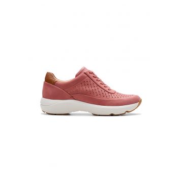 Pantofi de piele nabuc cu perforatii
